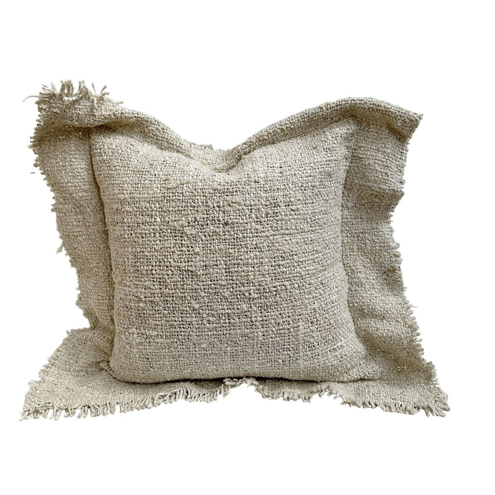 Frode Silk Cushion - Oatmeal