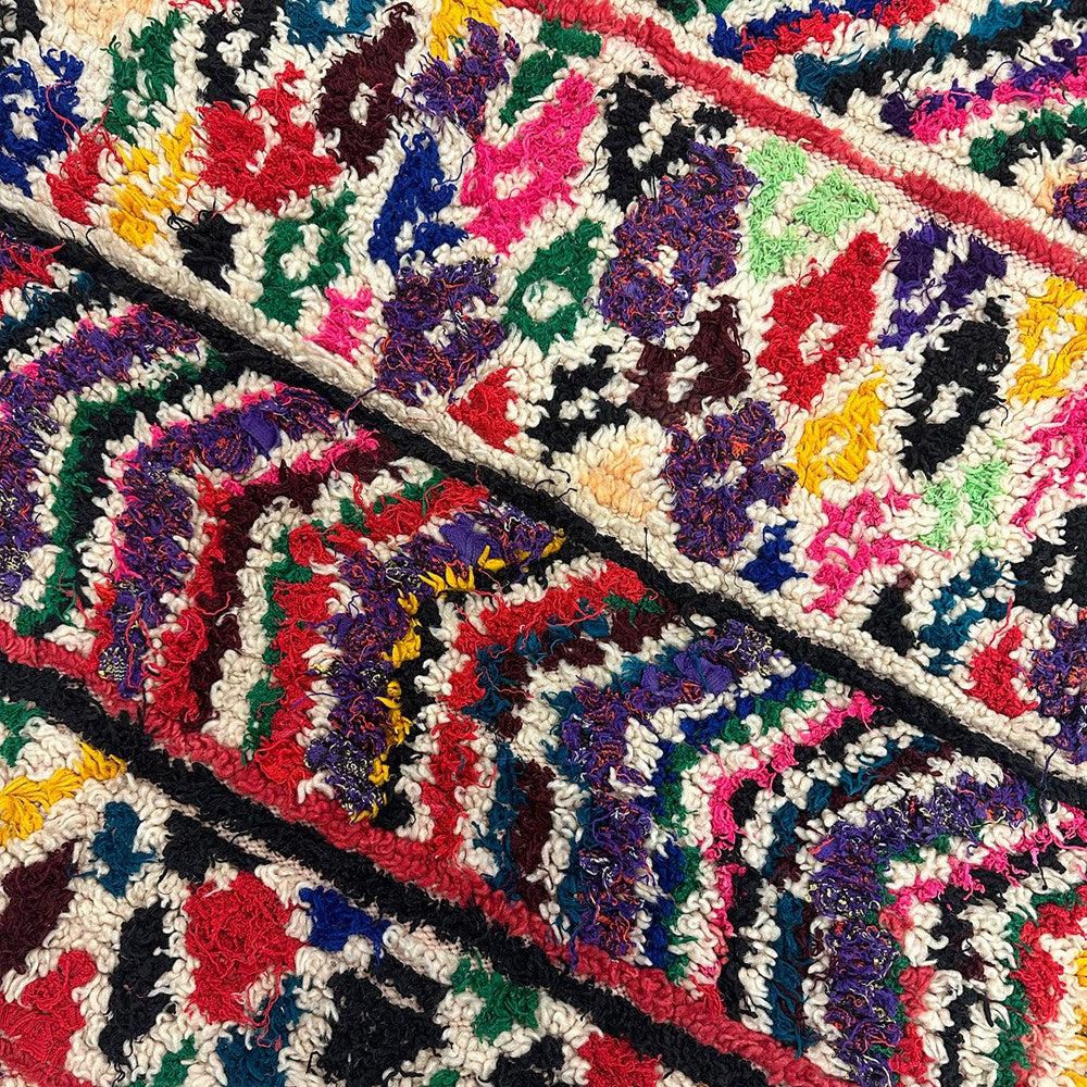 Hand Woven Multi Coloured Moroccan Rag Rug - 45