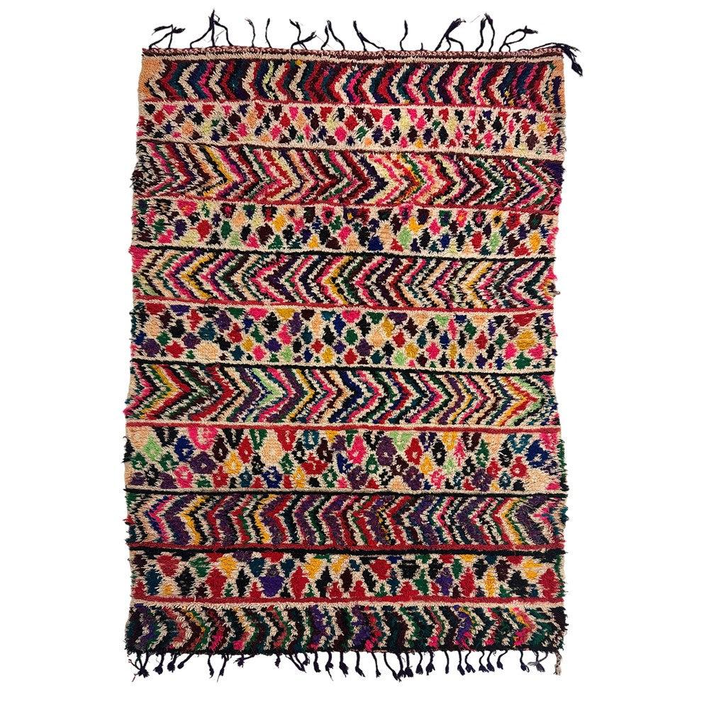 Hand Woven Multi Coloured Moroccan Rag Rug - 45