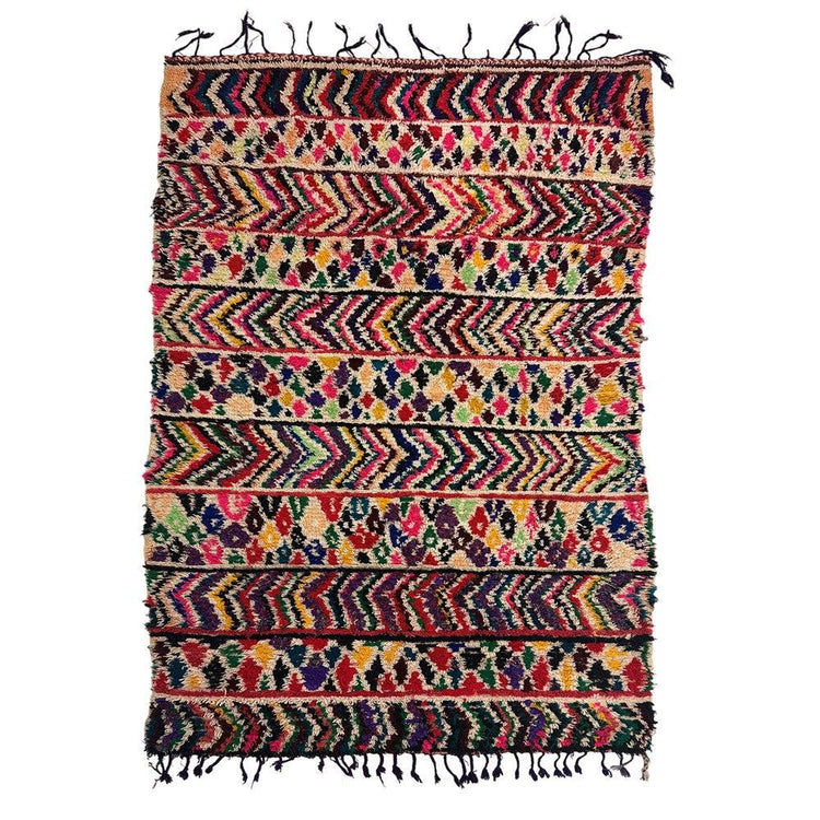 Hand Woven Multi Coloured Moroccan Rag Rug - 45