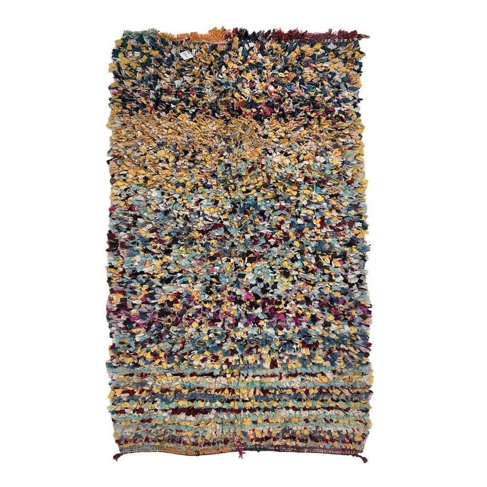 Multi Coloured Rag Hand Woven Multi Coloured Moroccan Rag Rug - 46
