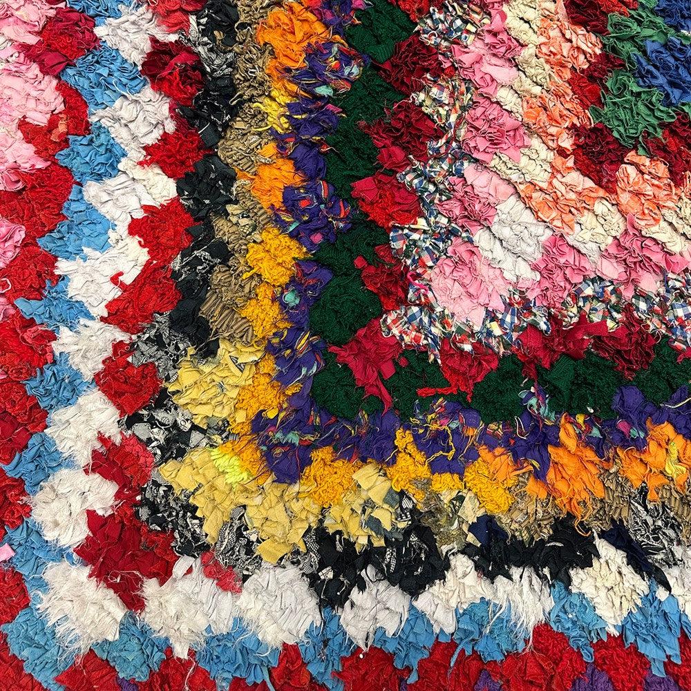 Hand Woven Multi Coloured Moroccan Rag Rug - 48