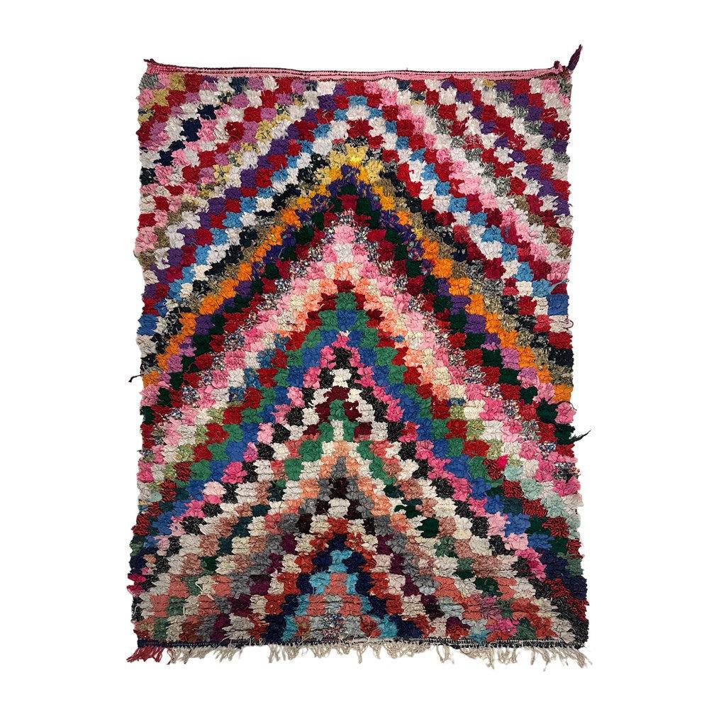 Hand Woven Multi Coloured Moroccan Rag Rug - 48