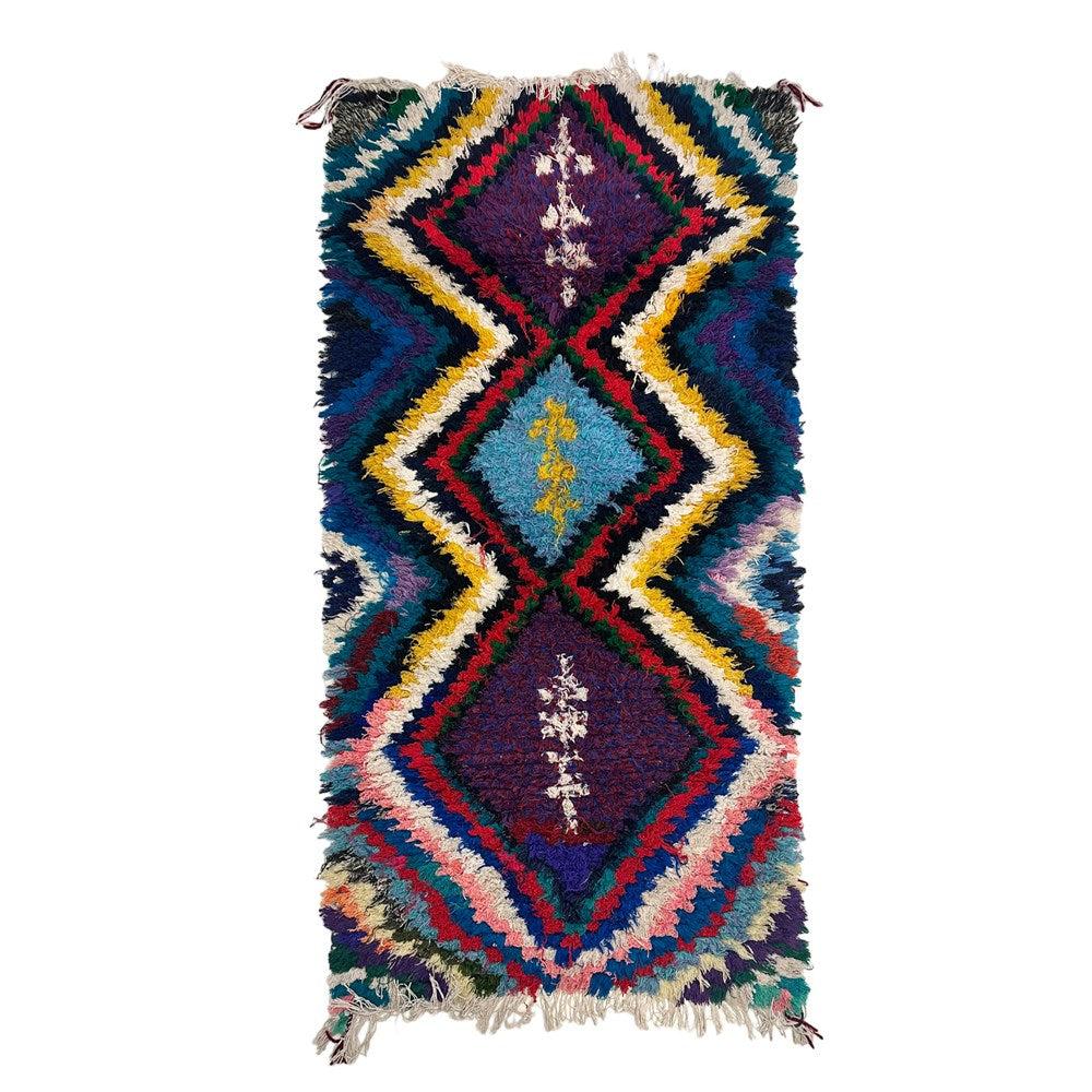 Hand Woven Multi Coloured Moroccan Rag Rug - 49