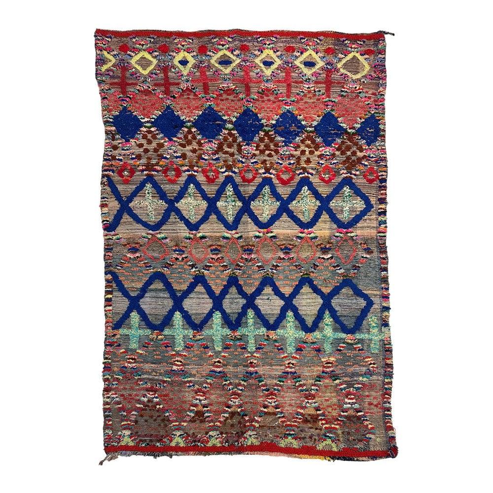 Woven Multi Rug Hand Woven Multi Coloured Moroccan Rag Rug - 50