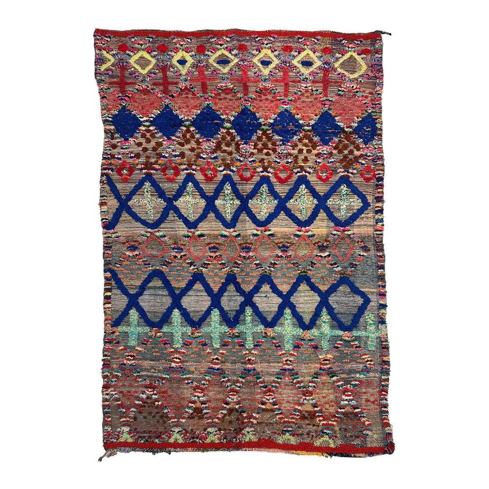 Hand Woven Multi Coloured Moroccan Rag Rug - 50