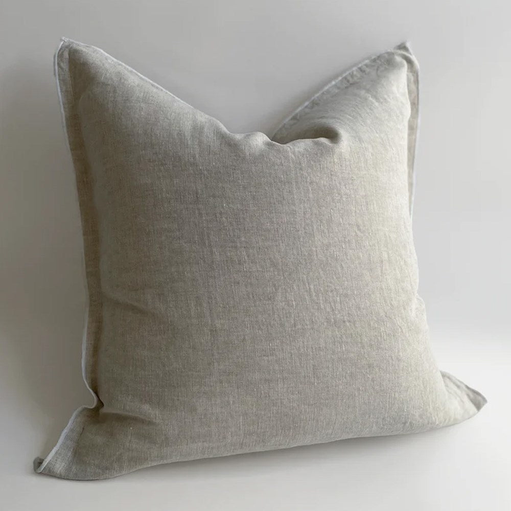 Harlow Linen Cushion - Natural