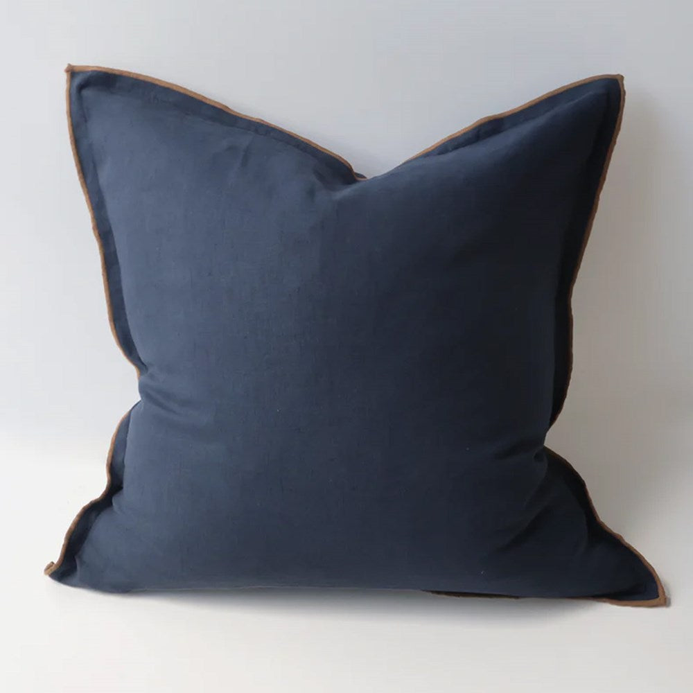 Harlow Linen Cushion - Navy