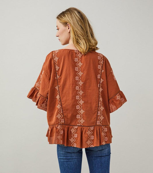 Helen Blouse - Rusty Taupe