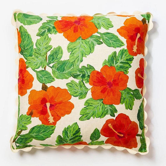 Hibiscus Cushion - Red