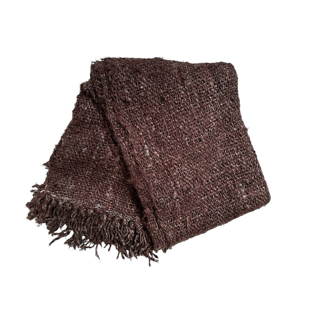 Inca Sofa Throw - Chocolate Plum