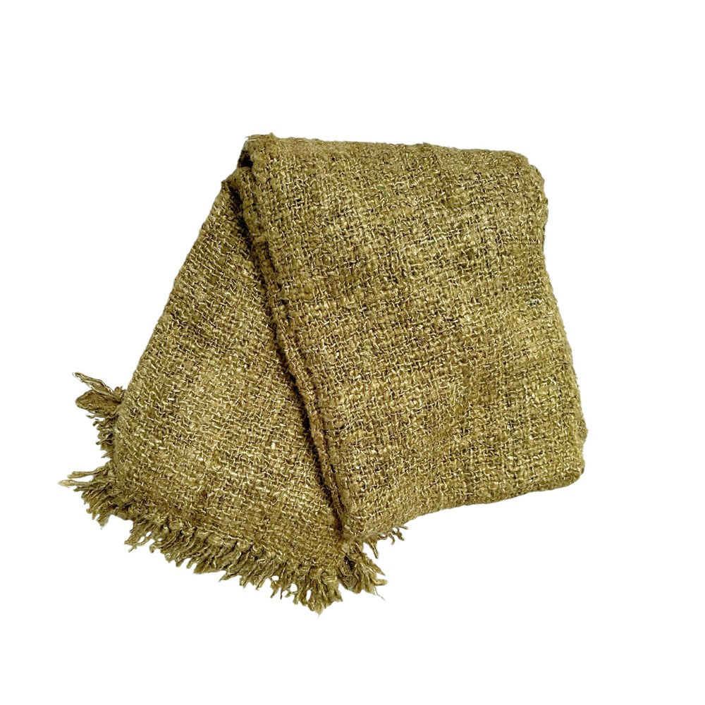 Inca Sofa Throw - Olive