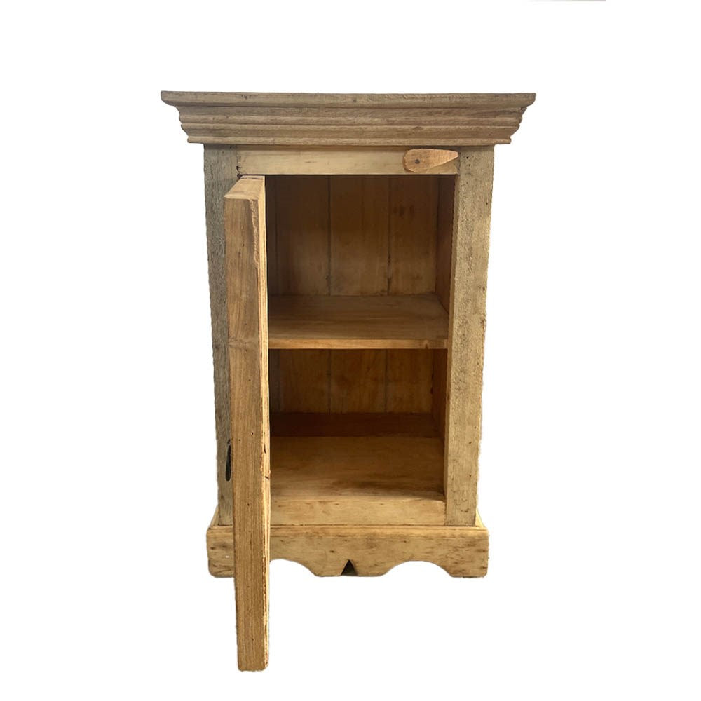 Indian Carved Panel 1 Draw Bedside Table