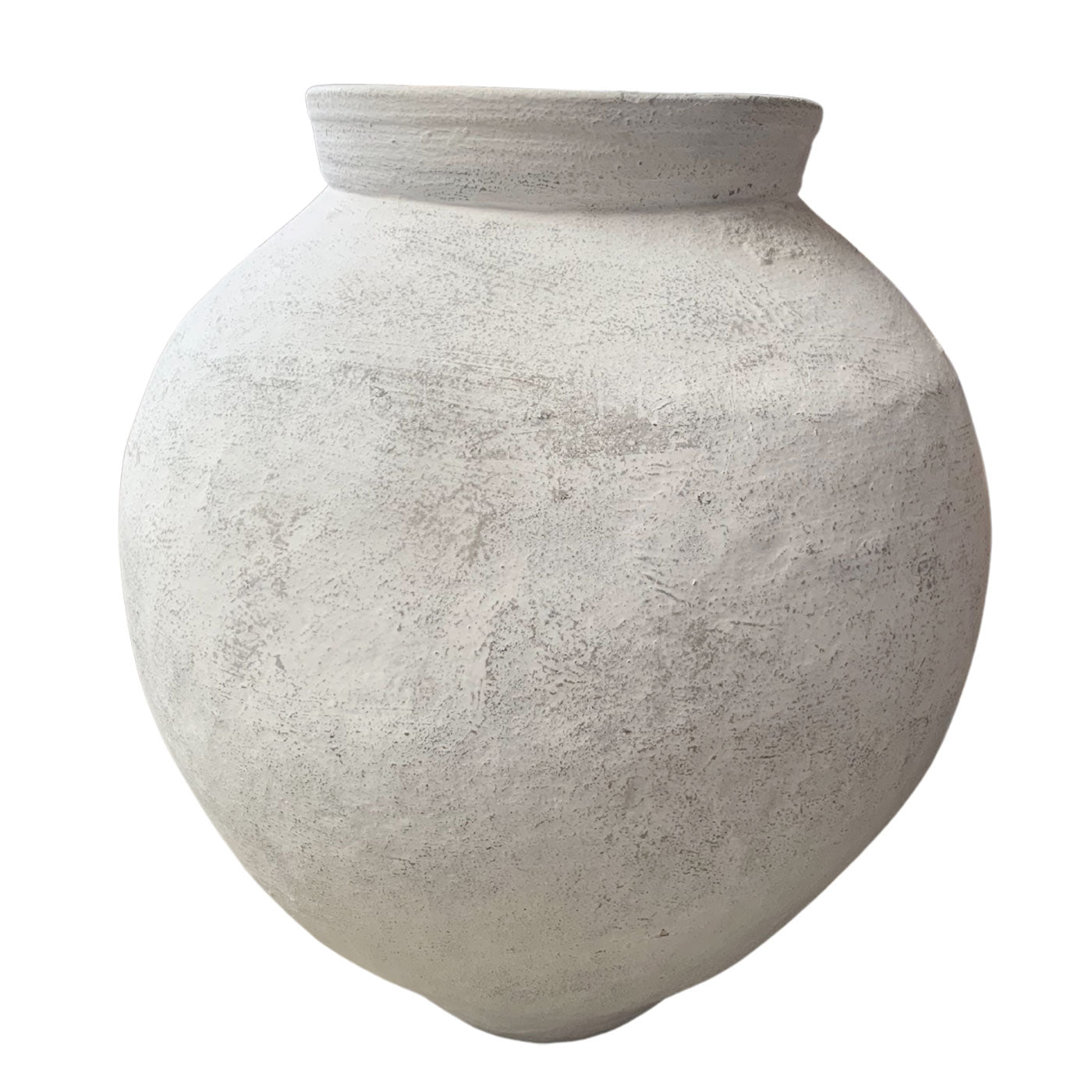 Java White Rustic Terracotta Pot-St Barts