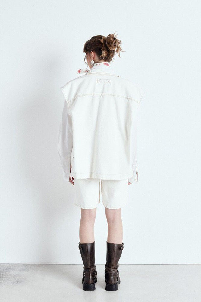 Jozastreet Sleeveless Jacket - Off White