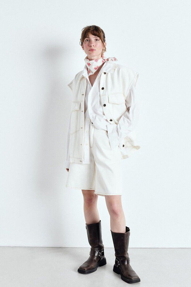 Jozastreet Sleeveless Jacket - Off White