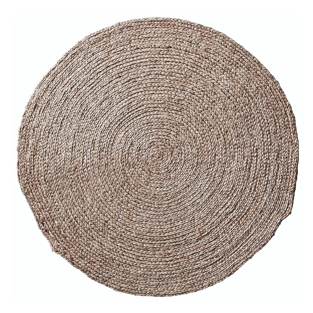 Kerala Braided Round Rug - Gold