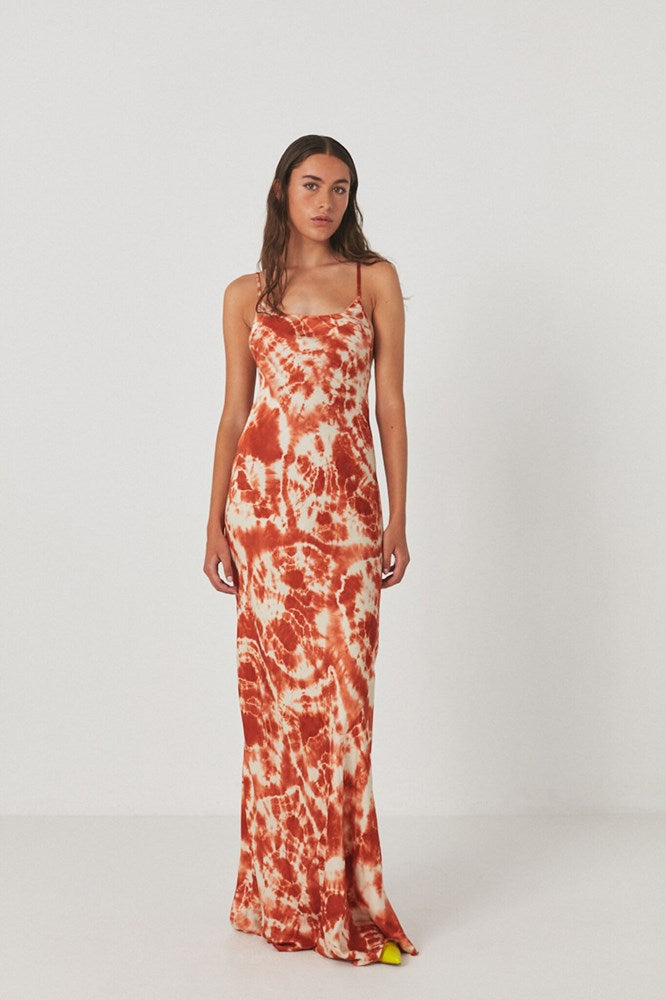 Keyla Cosmo Bias Tangerine Dress