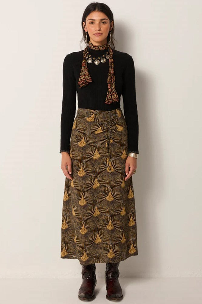 Lala Skirt - Peacok Avocado