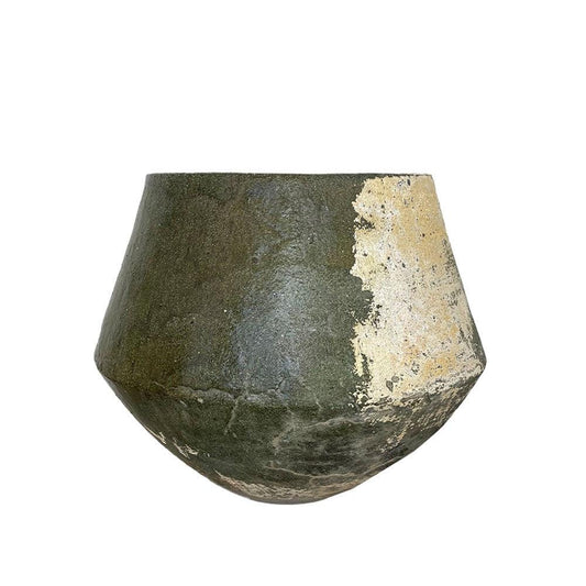 Large Rustic Terracotta Pot - Limewashed - PH026