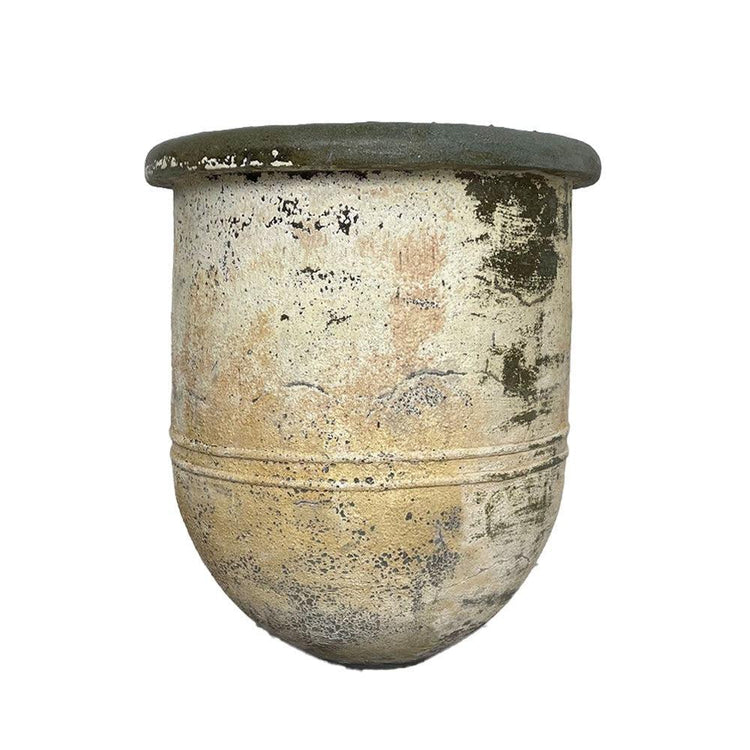 Large Rustic Terracotta Pot - Limewashed - PH028