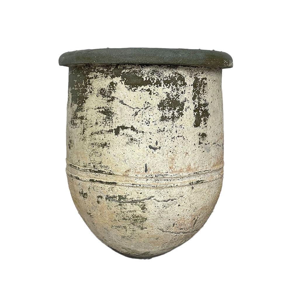 Large Rustic Terracotta Pot - Limewashed - PH028