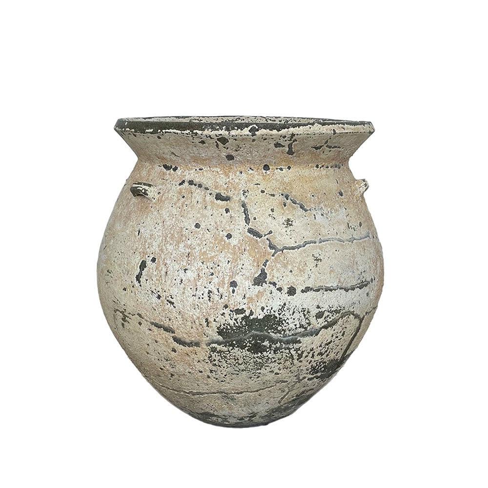 Large Rustic Terracotta Pot - Limewashed - PH029