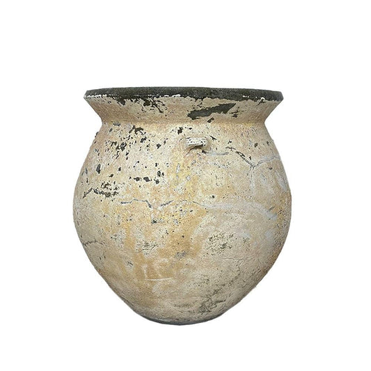 Large Rustic Terracotta Pot - Limewashed - PH029