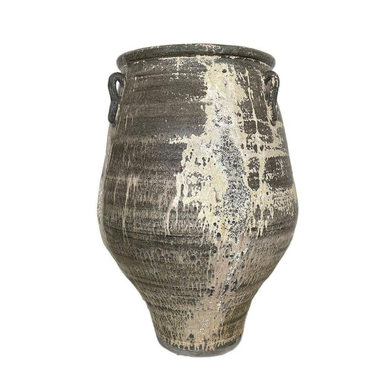 Large Rustic Terracotta Pot, Limewashed - PH035