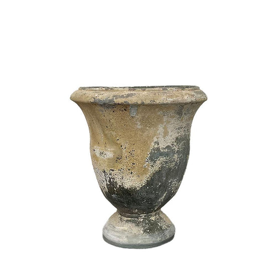 Large Rustic Terracotta Pot - Limewashed - PH37