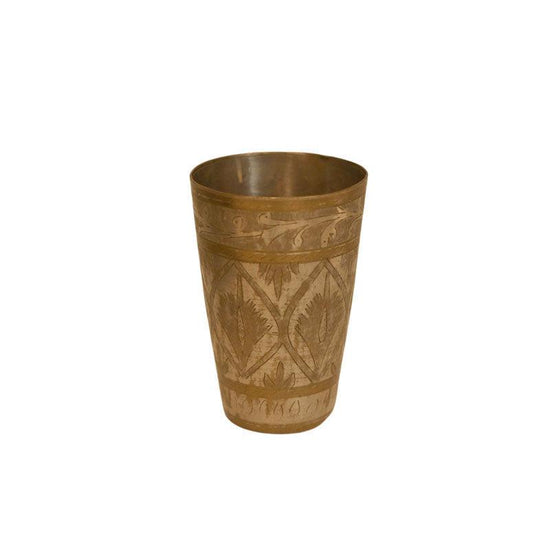 Lassi Brass Etched Cup