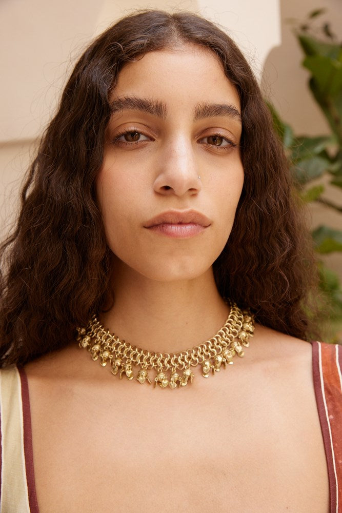 Le Jardin Heart Tassel Necklace