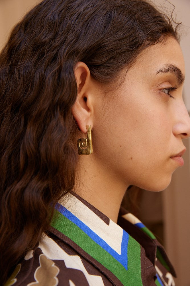 Le Jardin Long Spiral Earrings