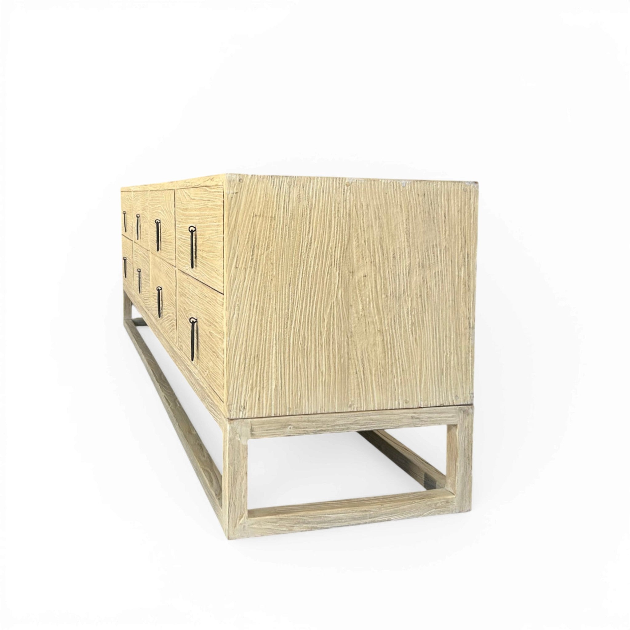 Lexon 8 Drawer Elm TV Cabinet