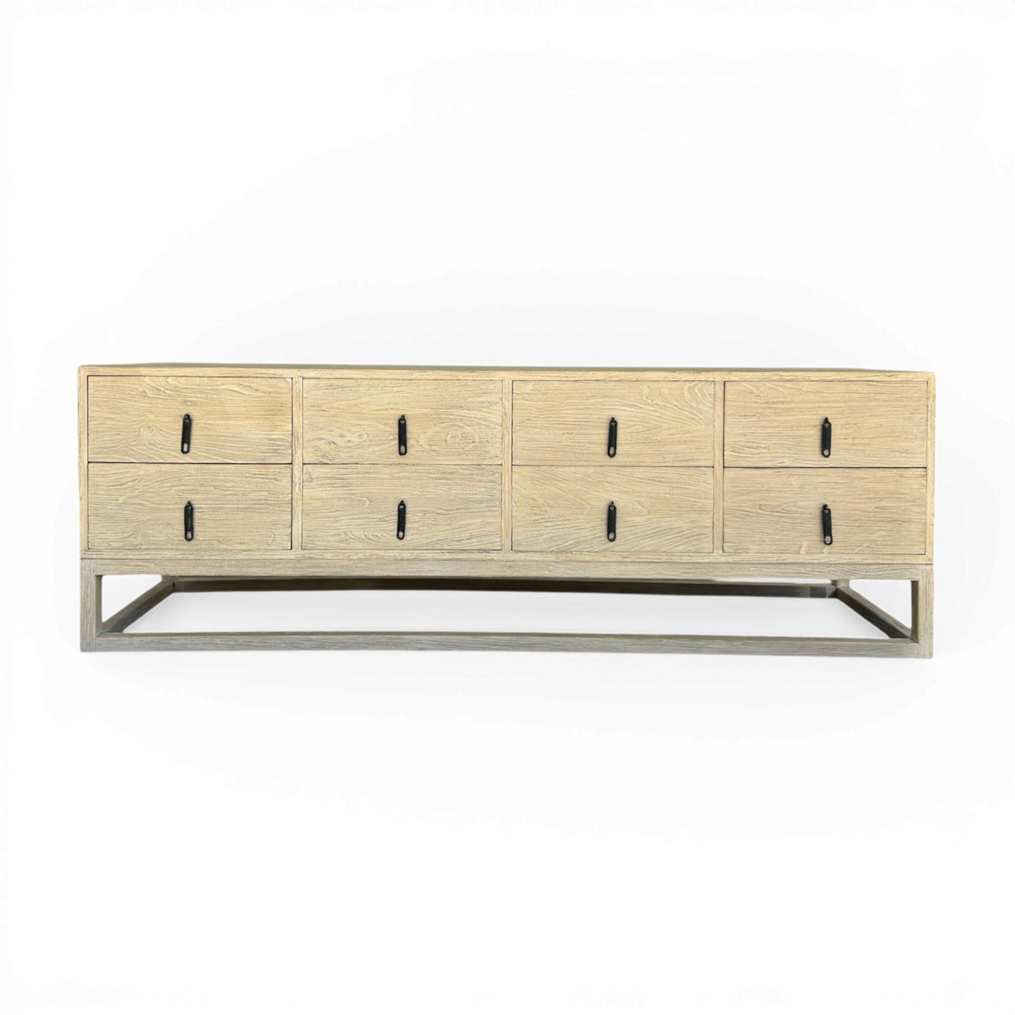 Lexon 8 Drawer Elm TV Cabinet