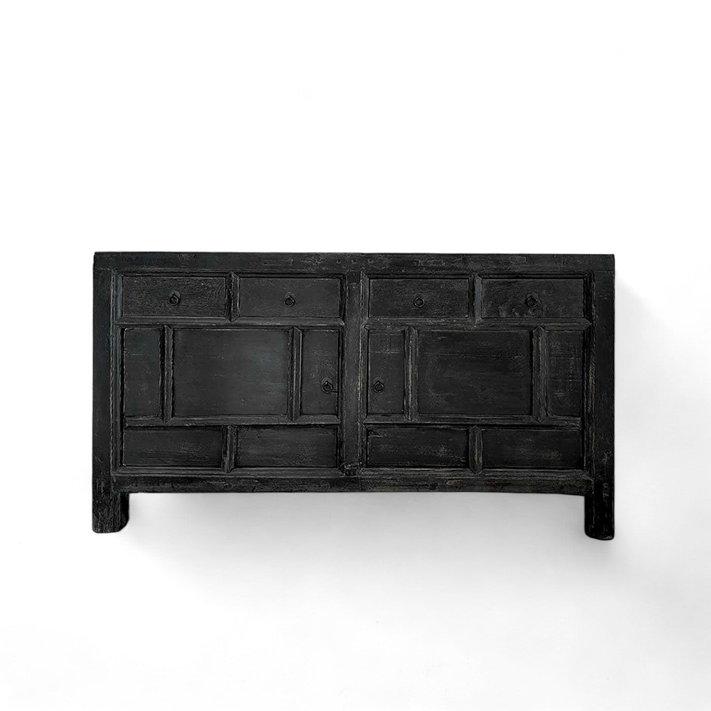 Linden Black Distressed Elm Cabinet