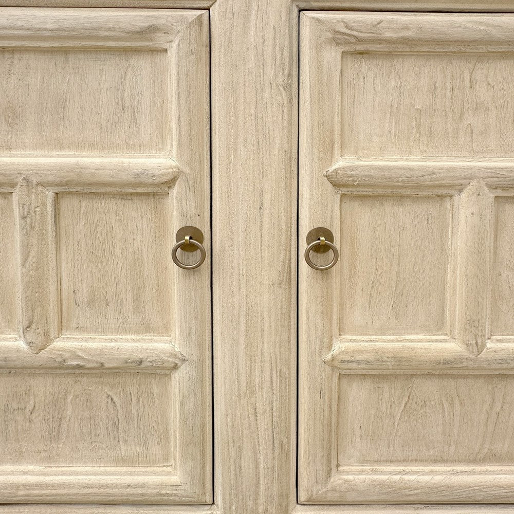 Linden Natural Elm 3 Door Cabinet