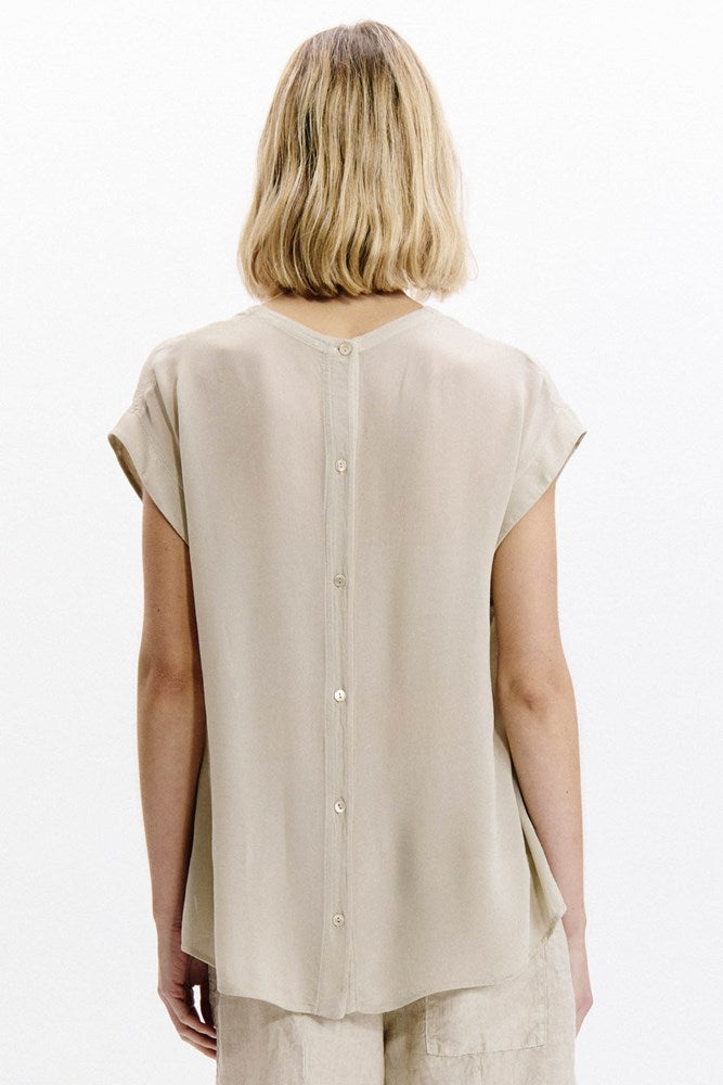 Linen Cap Sleeve Top - Rope