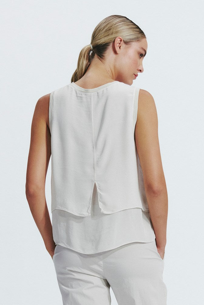 Linen Layer Tank - Sand