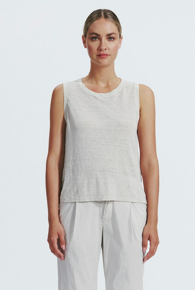 Linen Layer Tank - Sand