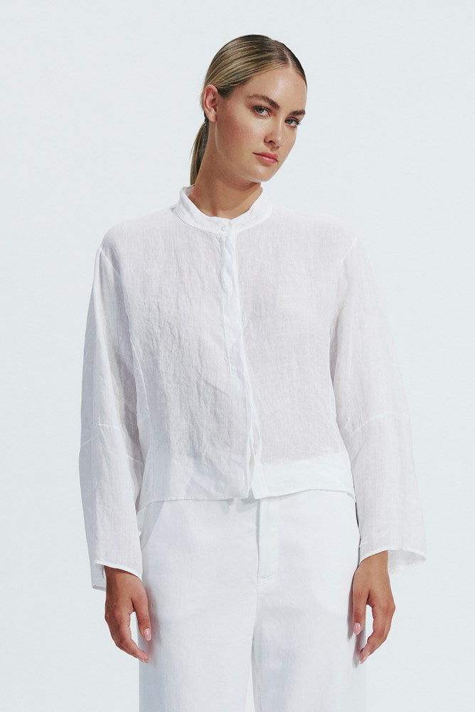 Linen Relaxed Shirt - White