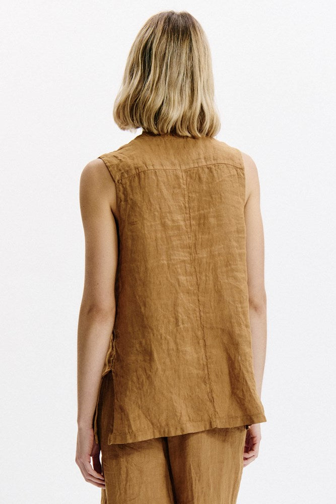 Linen Top - Rust