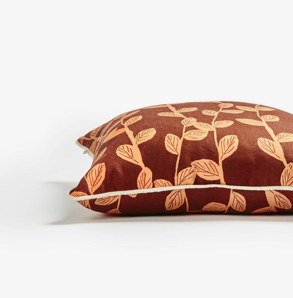 Little Leaf Cushion - Tan