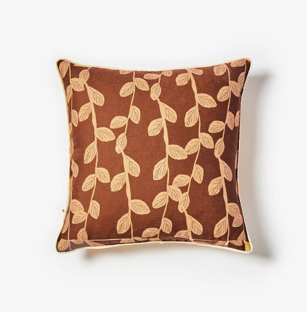 Little Leaf Cushion - Tan