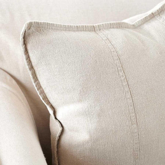 Luca Pre Washed Linen Cushion - Natural