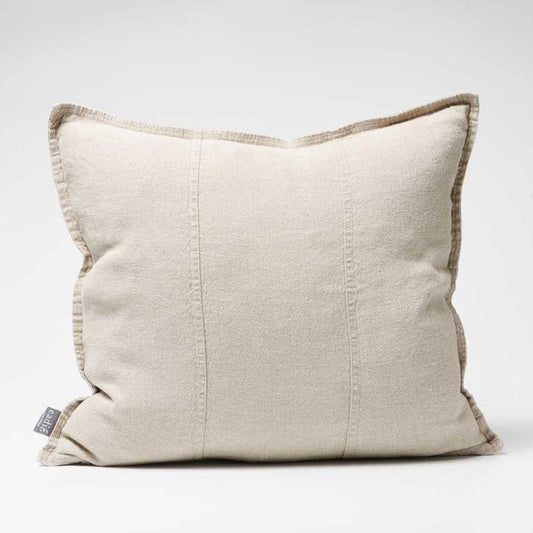 Luca Pre Washed Linen Cushion - Natural