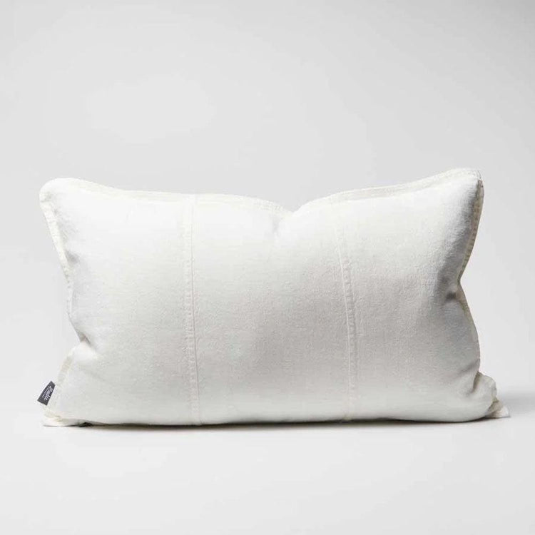 Luca Pre Washed Linen Cushion - White
