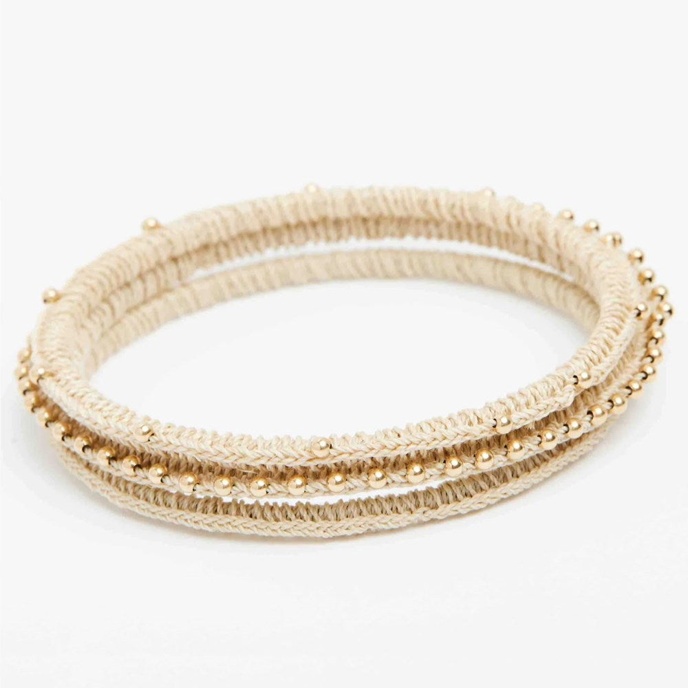 Luxe Woven Bangle Set - Gold