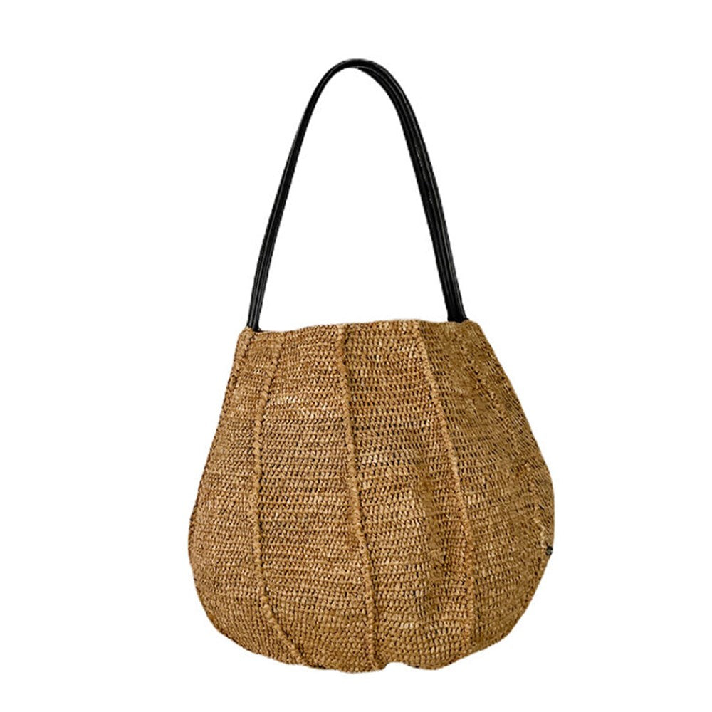 Made In Mada Andry Bag Natural/Black Leather | St Barts – St Barts