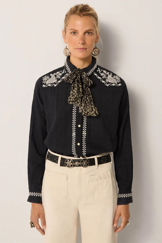 Charro Blouse - Tabasco Noir - Maison Hotel